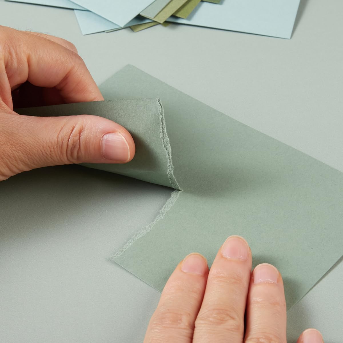 50 Sheets 3x5 Small Colored Cardstock Paper 5 Colors Blank Flash Cards, 250 GSM Heavy Card Stock for DIY Art Projects, Cards (Green)