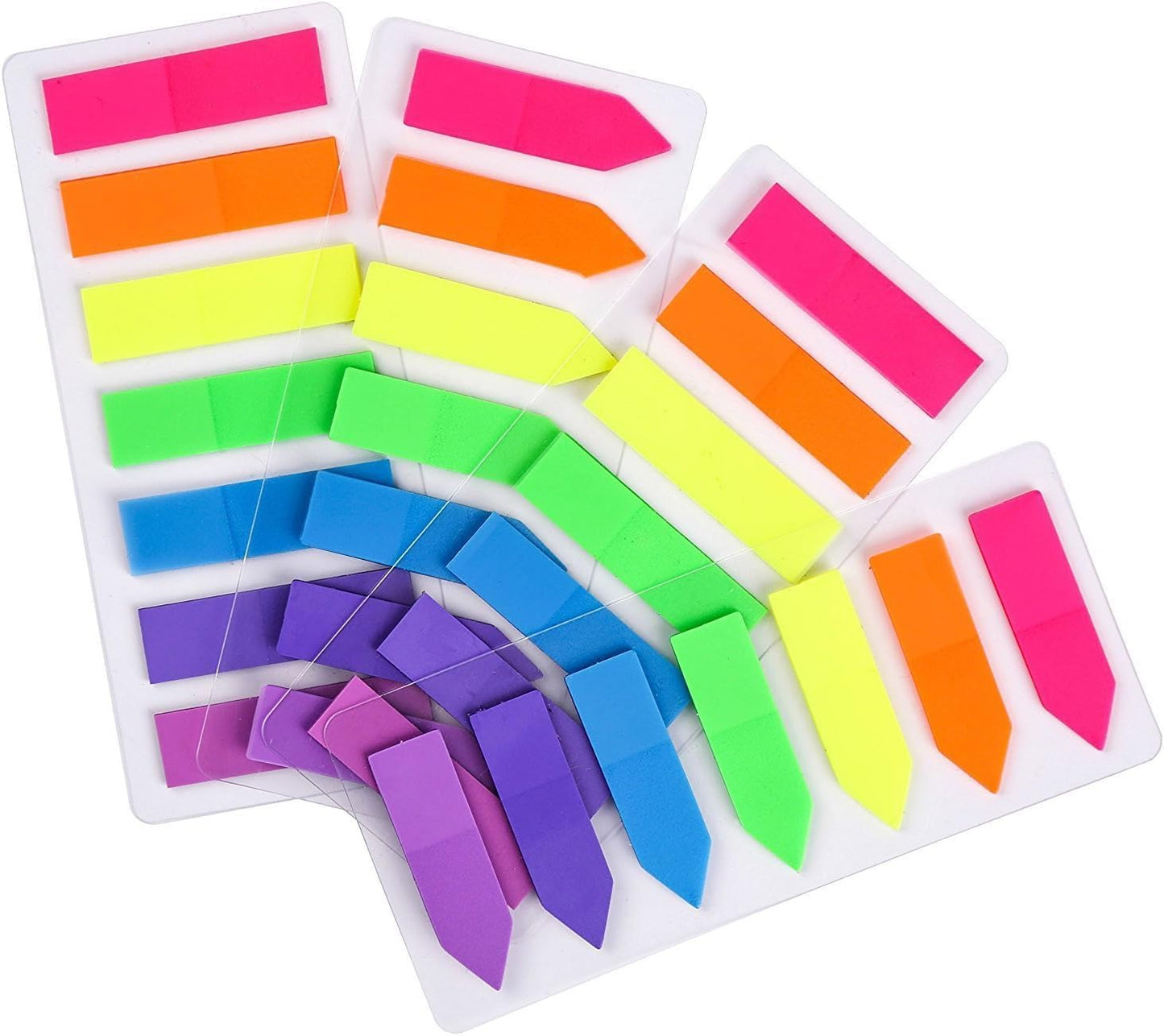 4 Sets Sticky Tabs, Neon Book Tabs, Colored Flag Page Tabs Self Adhesive for Annotating Books, Page Markers, Fluorescent File Index Tabs for Notebooks, Removes Cleanly, 640pcs