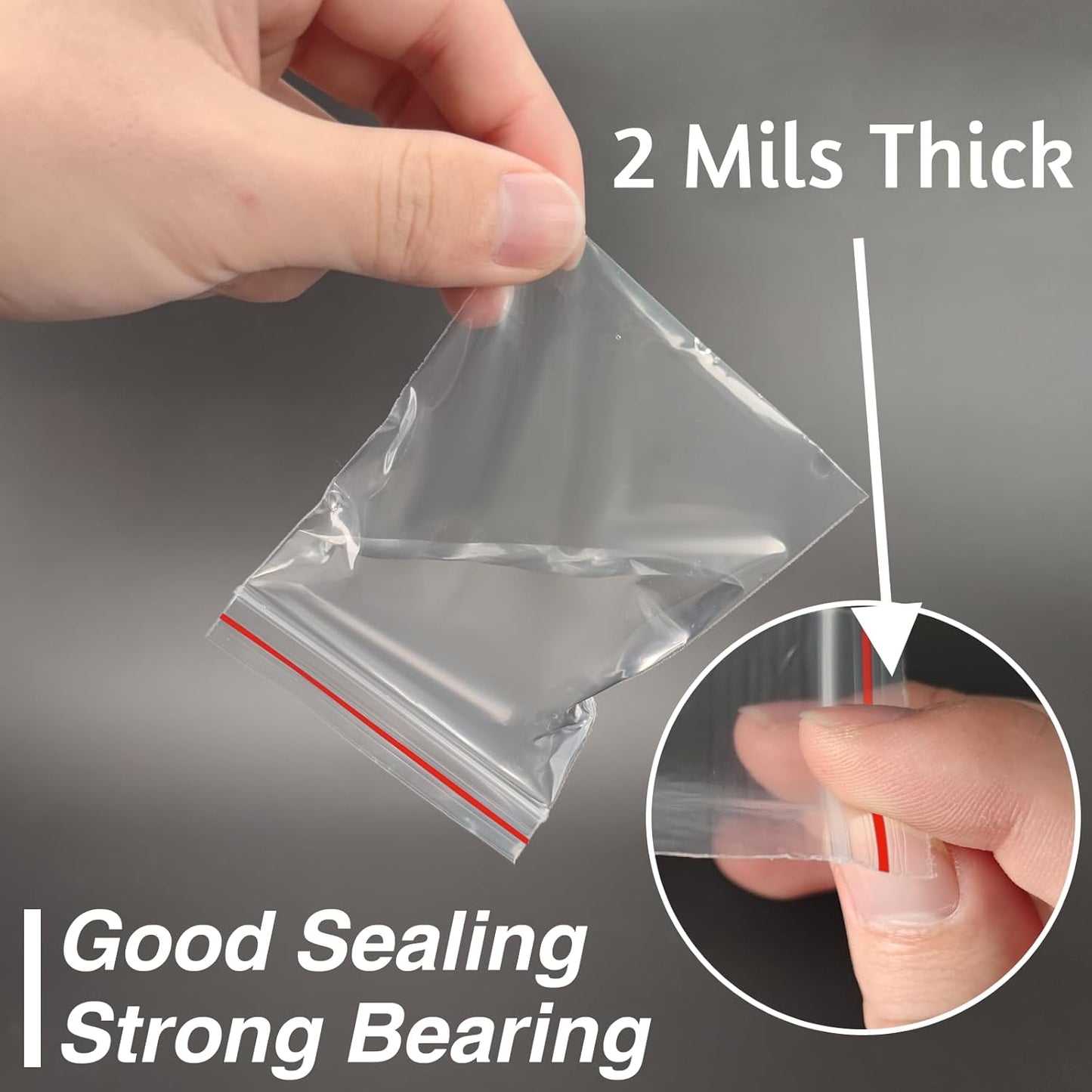 400Pcs 3x4 Inch Mini Plastic Bags, Resealable Small Zip Baggies for Small Business, Storage, Gifts, Candy, Screws, Jewelry, Daily Pills