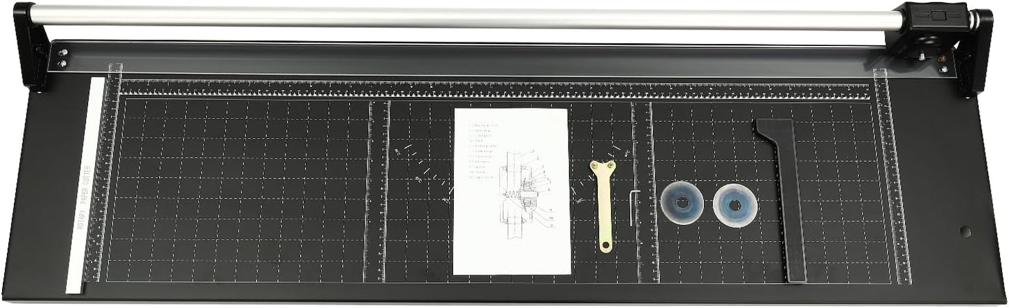 24/36 Inch Manual Rotary Paper Trimmer Precision Photo Paper Cutter for Craft Paper, Photo, Coupon, Label and Cardstock (36in)