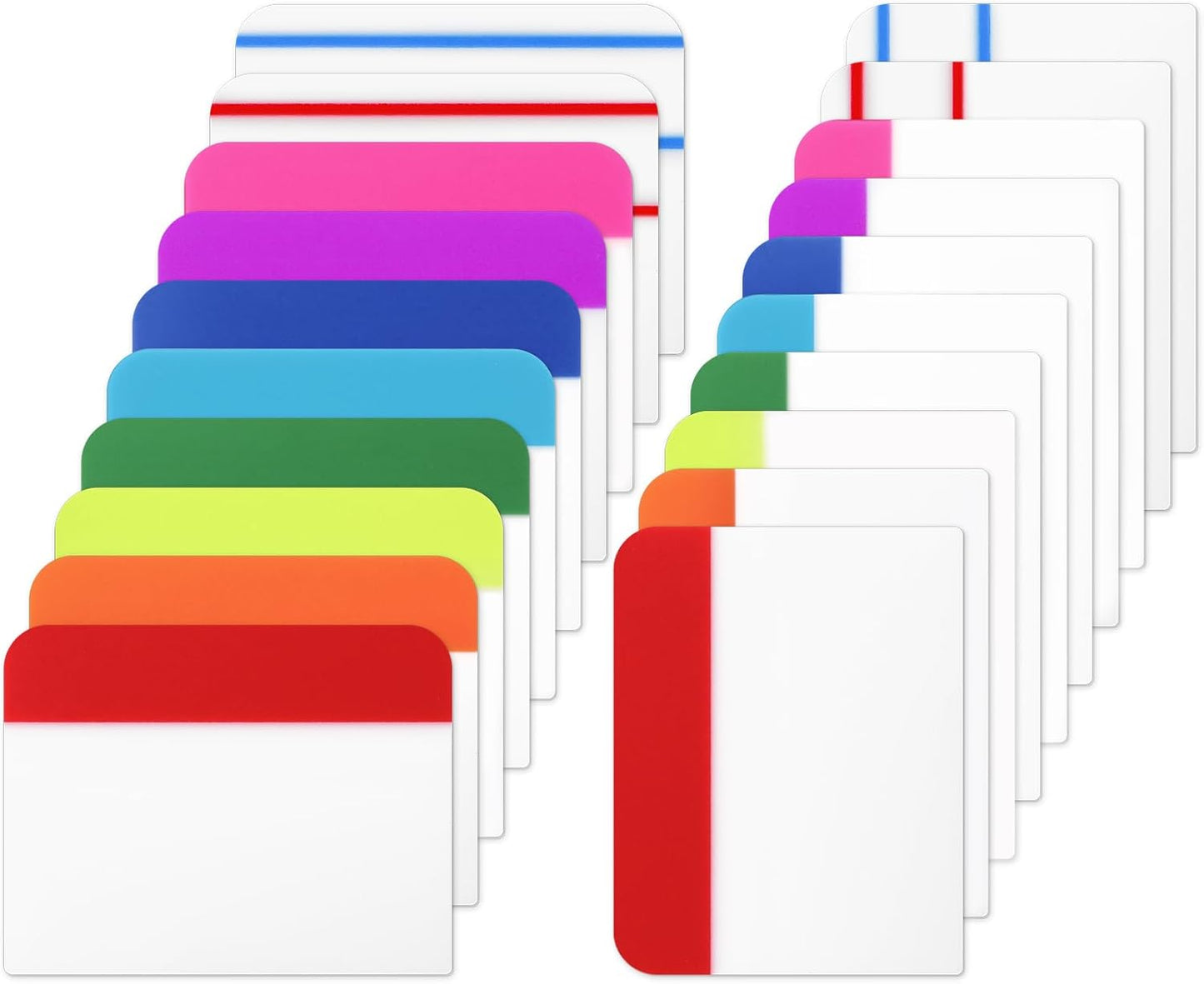 1200 Pieces Tabs 2 Inch Sticky Index Tabs, Colored Page Markers Repositionable Divider Tabs for Notebooks, Binder, File Folders, Books (60 Sets 10 Colors)