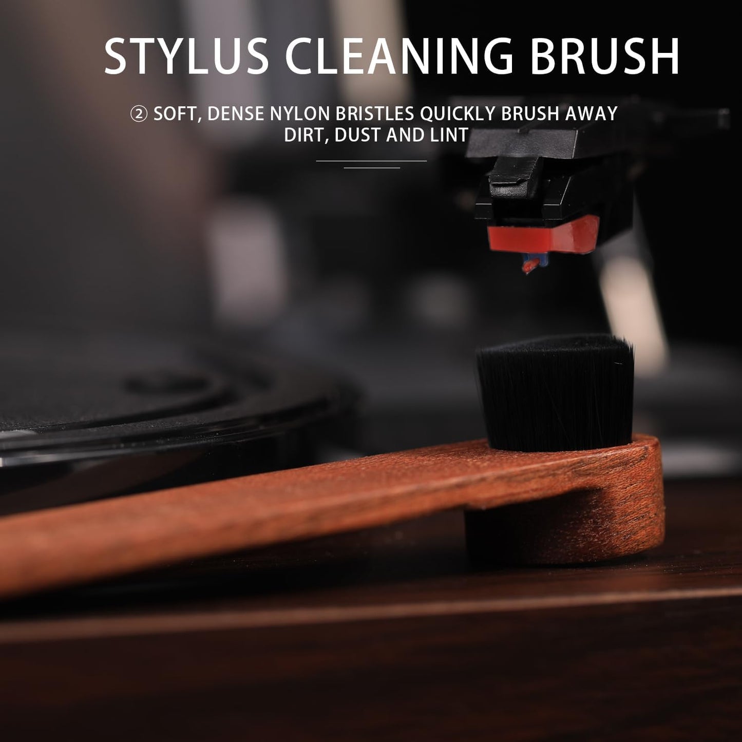 MOPIANO Record Stylus Cleaning Kit | Includes Turntable Cartridge Stylus Cleaner Gel,Anti-Static Stylus Cleaner Brush for Record Player Needles | Vinyl Record Cleaning Kit Accessories