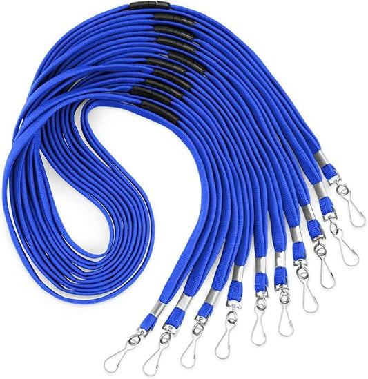 MIFFLIN-USA Flat Breakaway Safety Lanyard for ID Badges (Blue, 36 Inch, 800 Pack), Soft Woven Neck Line