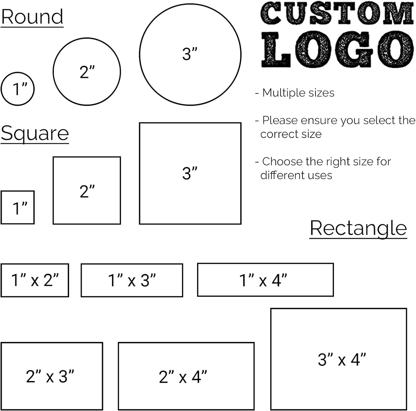 Custom Stamp with Logo Text - Personalized Rubber Stamp with Handle - Address Stamps for Business or Crafting - Square 1"