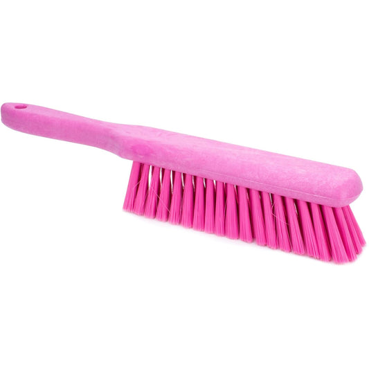 SPARTA Handheld Soft Counter Brush 8 Inch Bristle Span, Multi-Use Dust Brush with 5 Inch Handle for Tables, Countertops, and Delicate Surfaces, Polyester, Pink, (Pack of 6)