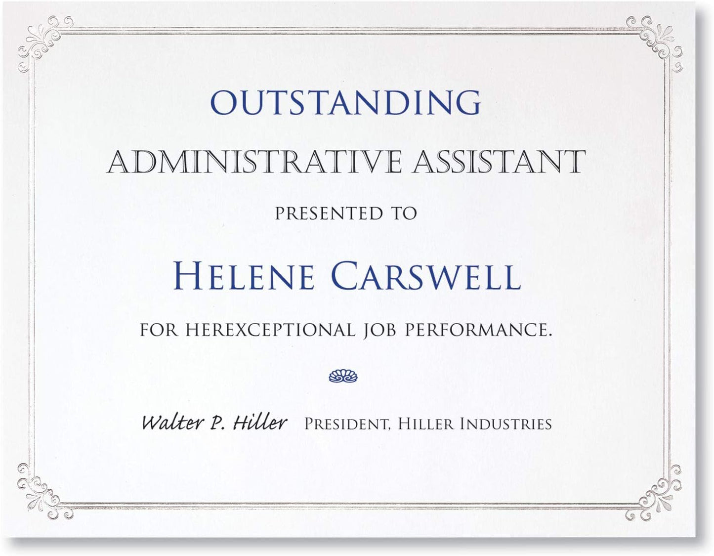 PaperDirect Silver Foil on White Simple Border Specialty Certificates, 8½ x 11, 50 Count, Certificates And Awards Paper, For School, Work, Diplomas & Award Certificates