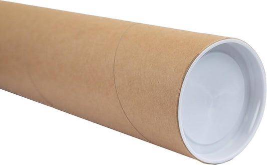 MagicWater Supply Mailing Tube - 3 in x 36 in - Kraft - 1 Pack - for Shipping and Storage of Posters, Arts, Crafts, and Documents