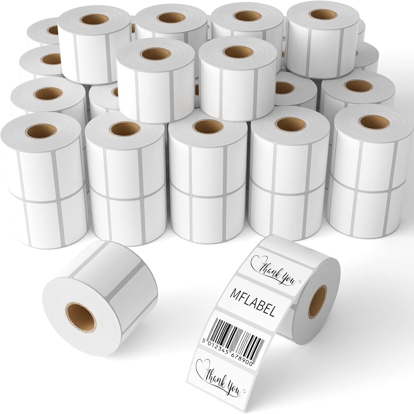 MFLABE 102 Rolls of 1000 2-1/4 x 1-1/4 Inch Direct Thermal Perforated Shipping Labels,SKU Labels