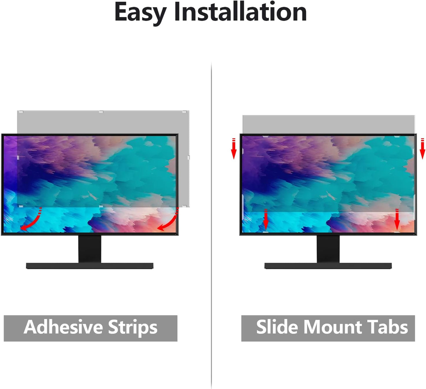 Computer Privacy Screen Protector 23.8 Inch with Hp Dell Acer Asus LG and More, Removable Security Shield Filter for 16:9 Aspect Ratio Monitor Like ViewSonic Sceptre(23.8" Diagonal 16:9 1 Pack)