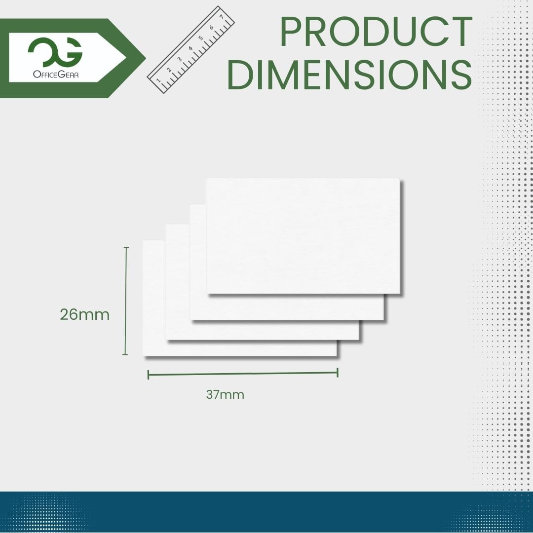 OfficeGear Shelf Edge Barcode Price Ticket Labels 64-up [25 Sheets - 1600 Pack] 37x26mm Custom Printable A4 Card Micro Perforated Non-Adhesive Merchandise Tag with Free Downloadable Design Template