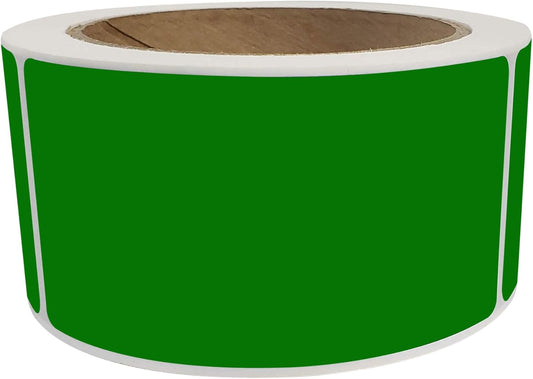 Royal Green Name Tags Colored Labels 4x2 (100mm x 51mm) Green Stickers Rolls - 250 Pack