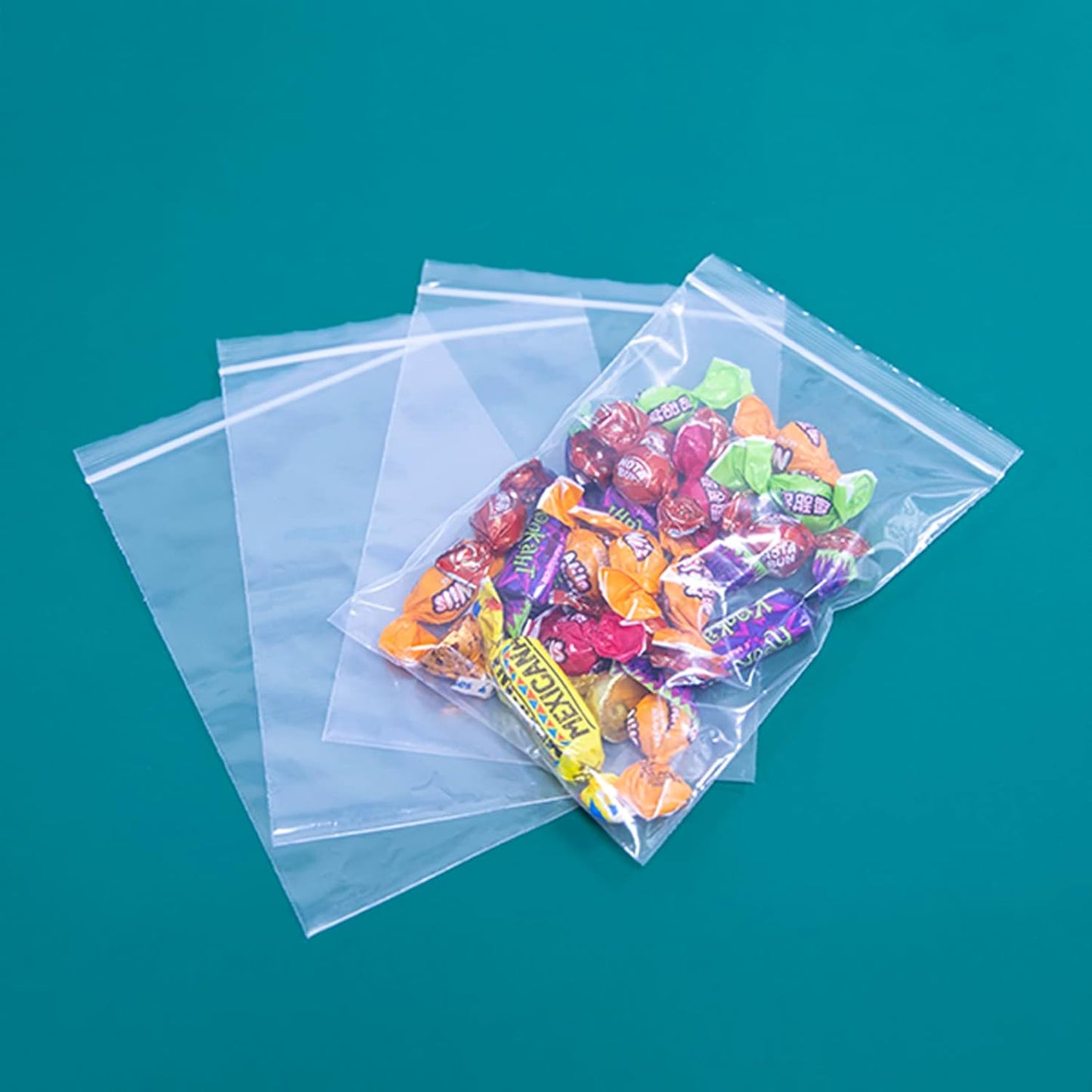 iMailer - 100 Count - 5" x 7" Small Zip Bags - Clear Reclosable Zip Plastic Poly Bags 2 Mil with Lock Seal Zipper for A2 A4 A6 Cards & Envelopes, Bakery, Cookies, Treats