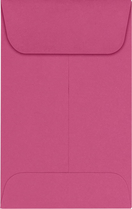 LUXPaper #1 Coin Envelopes | 2 1/4" x 3 1/2" | Magenta Pink | 80lb. Text | 250 Qty