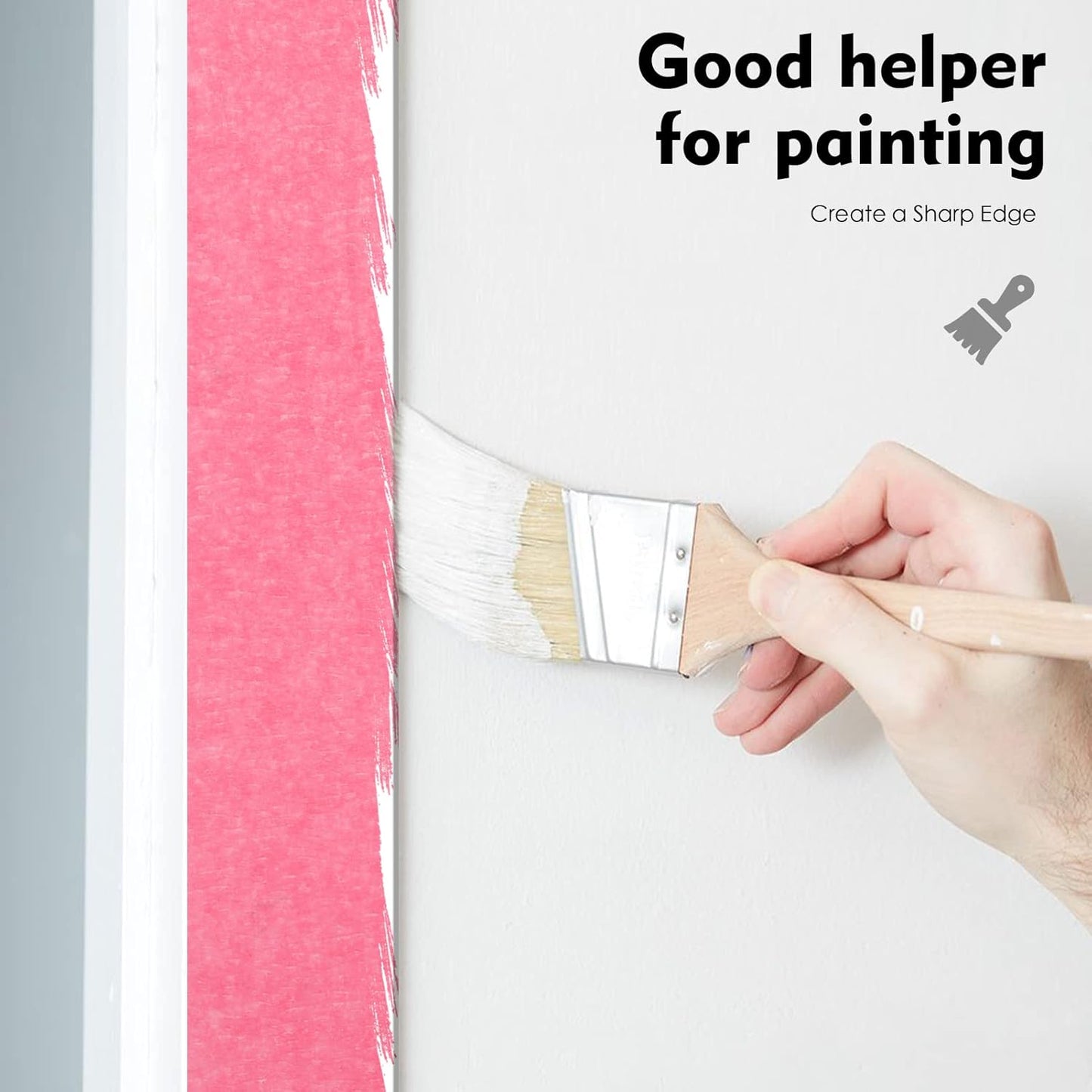 Pink Painter's Tape,1" x 60 Yards - 14 Day Easy Removal Decorative Masking Tape for Painting,Labeling,DIY Crafting,Decoration and School Projects