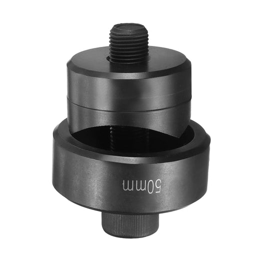 HARFINGTON Sheet Metal Punch Hole Punch 50mm Bearing Steel Precise Cutting Manual Knockout Punch Kit for Metal Steel Plate Sink Stainless Steel, Black