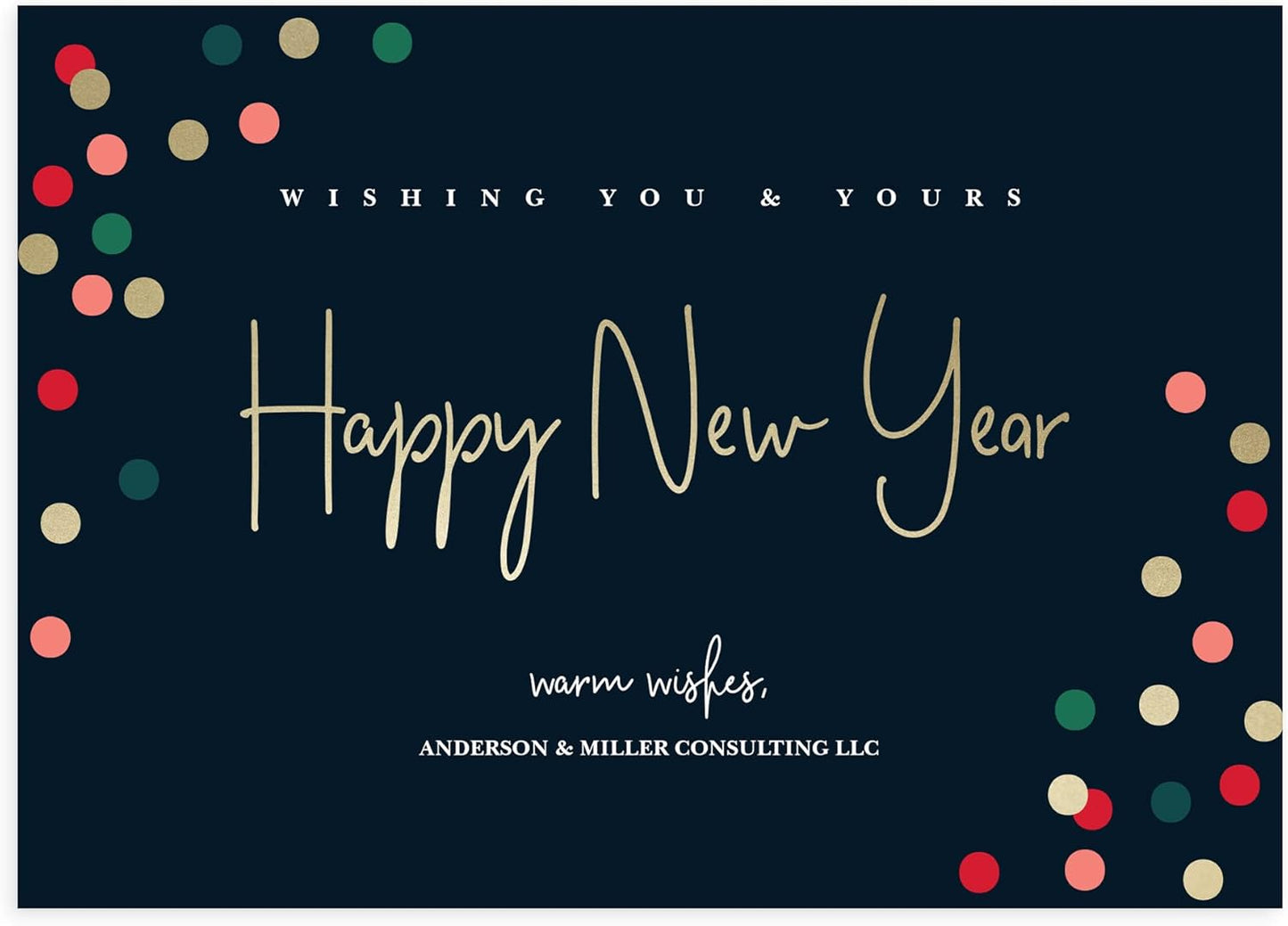 Let's Make Memories Personalized Business Christmas Cards with Envelopes - Premium Quality - 5x7-2025 Holiday Cards & White Envelopes - Festive Lights - 75 ct