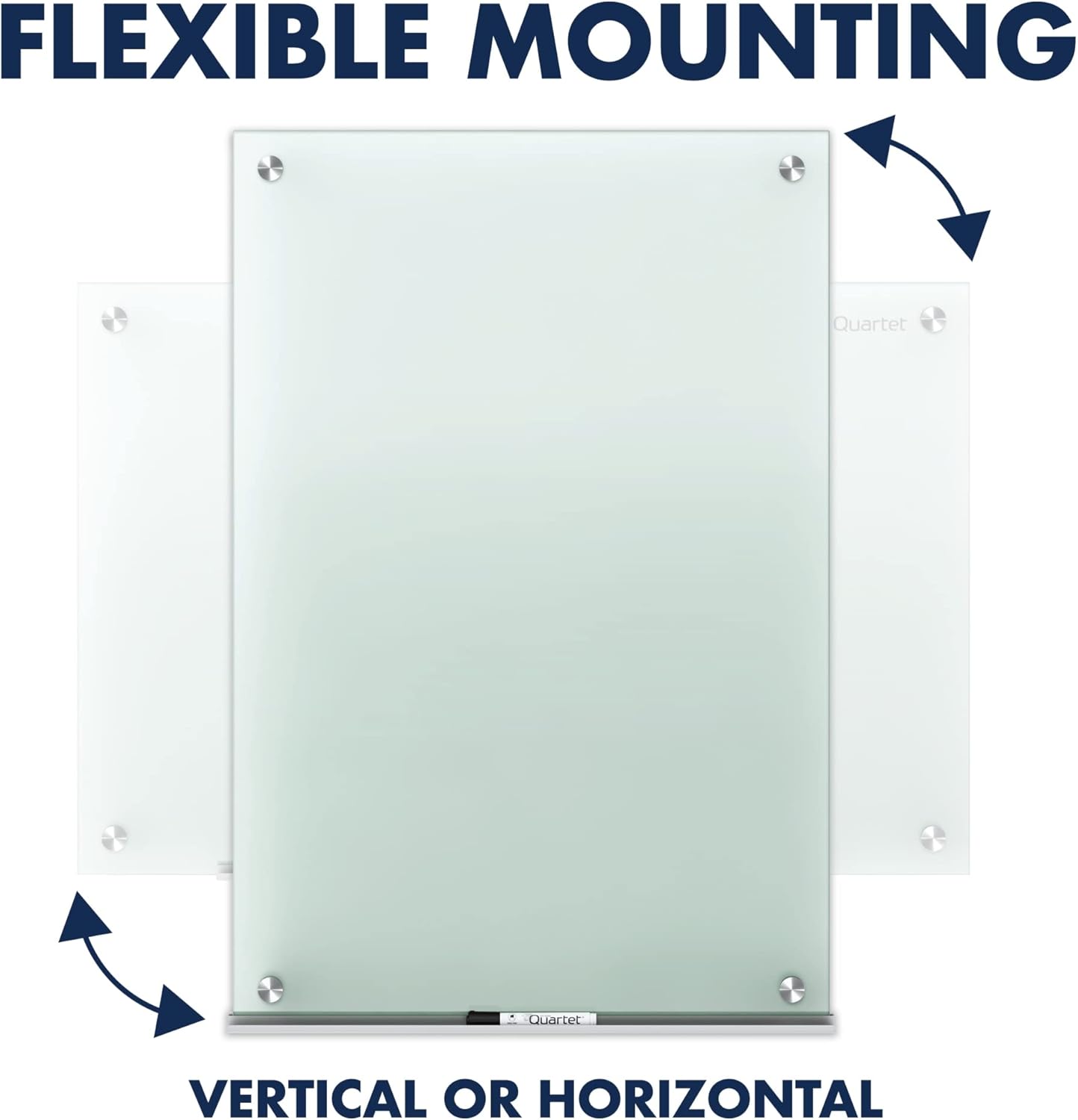 Quartet Glass Whiteboard, Non-Magnetic Dry Erase White Board, 4' x 3', Frosted Surface, Infinity (G4836F)