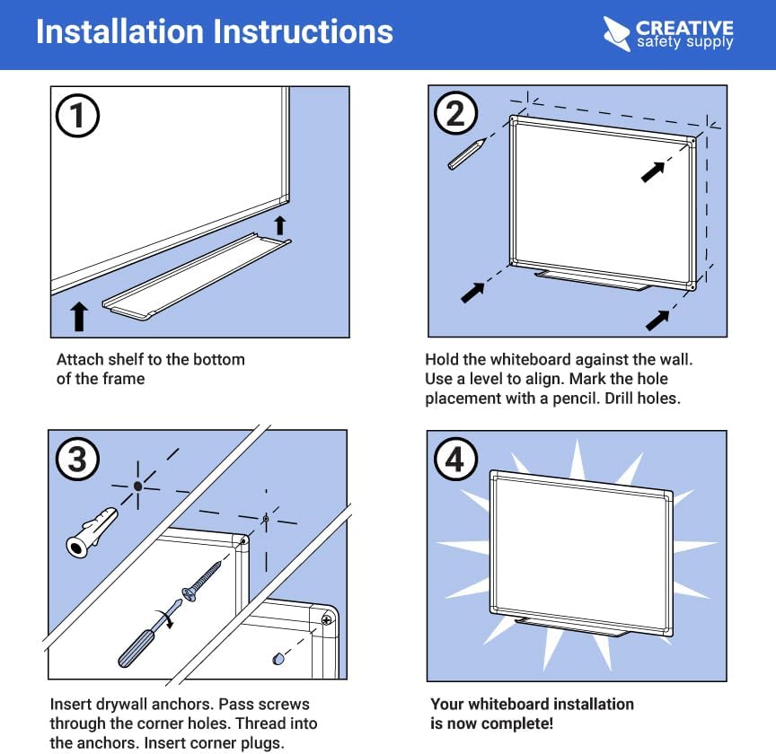 Project Planning Dry-Erase Whiteboard 48" x 36"
