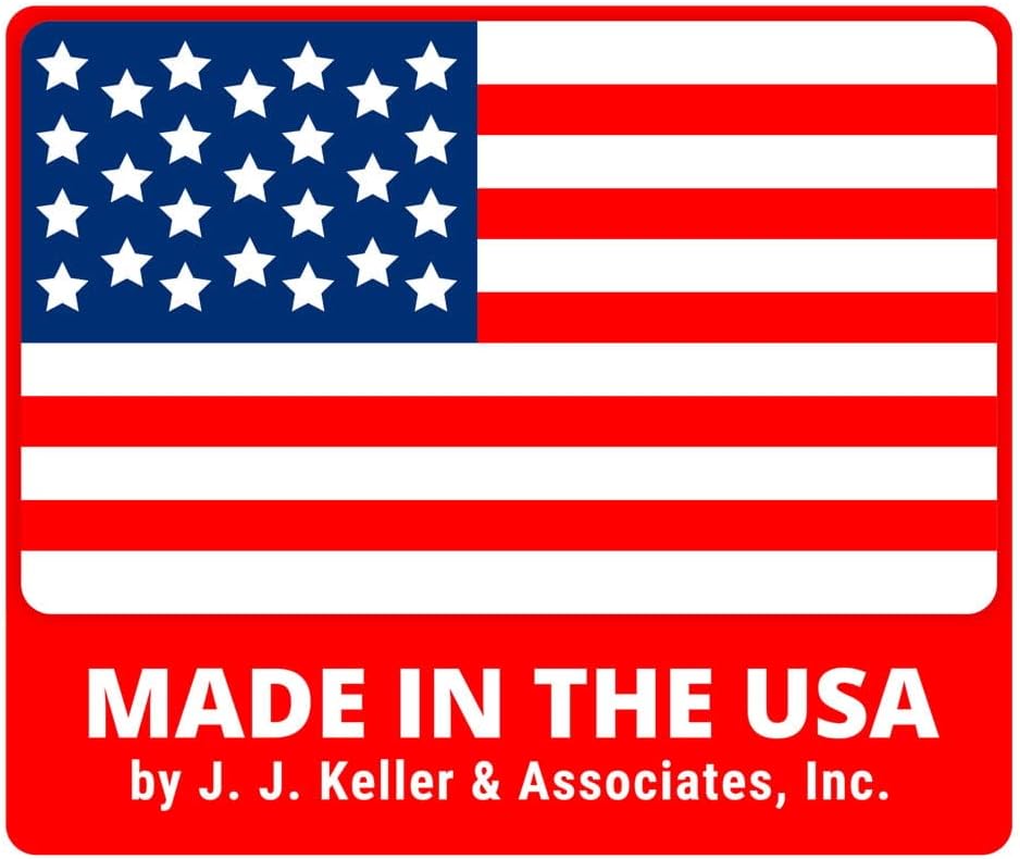 Placard Vinyl Numbering Kit - 3.5" H Permanent Adhesive White-Back Vinyl with Black Numbers - 50 Decals of 0-9, 500 Total Per Kit, DOT Compliant, J. J. Keller & Associates, Inc.