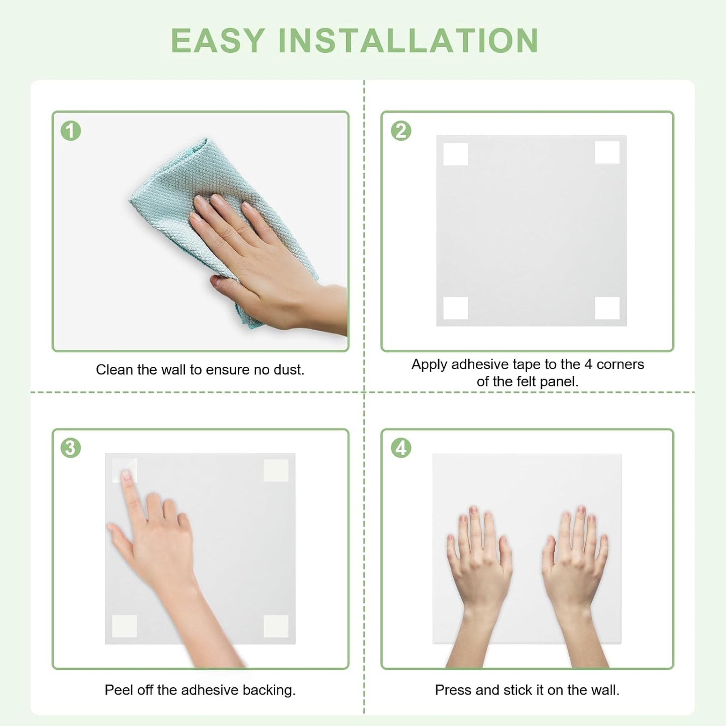 White Large Cork Board for Wall 12 Pack
