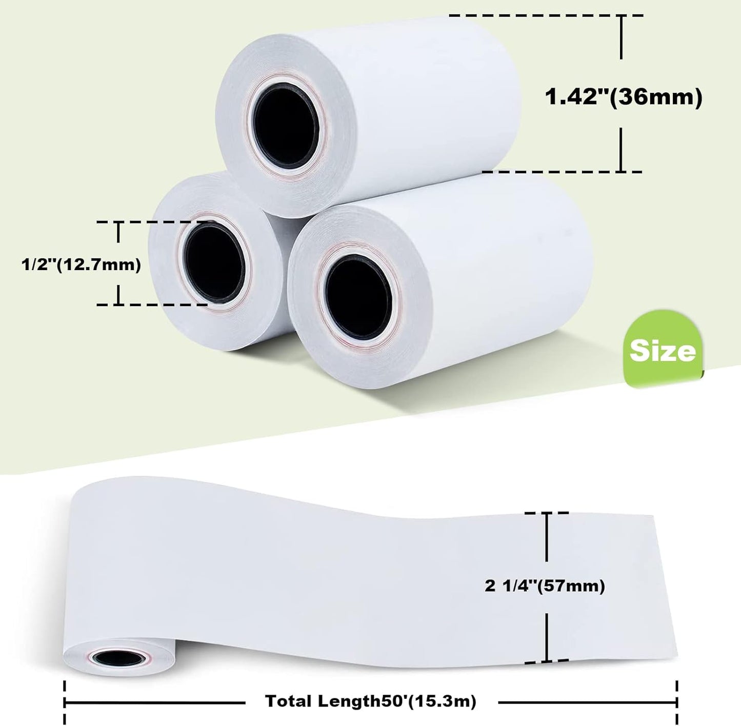 MFLABEL 2 1/4" x 50' Thermal Papers Cash Register POS Receipt Paper - 2000 Rolls