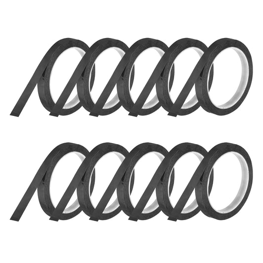MECCANIXITY 10 Rolls Whiteboard Tape Graphic Chart Tape 15mm 54.7 Yard Art Tape Thin Self-Adhesive Pinstripe Tape Masking Tape for Gift Wrapping Craft Supplies, Black