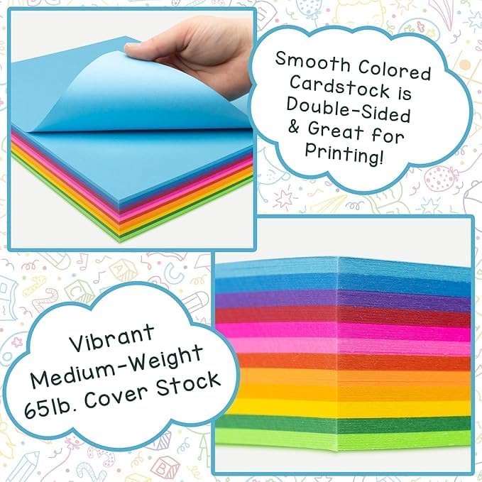 Hygloss 90 Sheets Holiday Christmas Colored Cardstock - 8.5x11-Inch Red and Green Letter Size Color Cardstock Paper - 65 lb/ 176 gsm, Acid-Free, Fade-Resistant