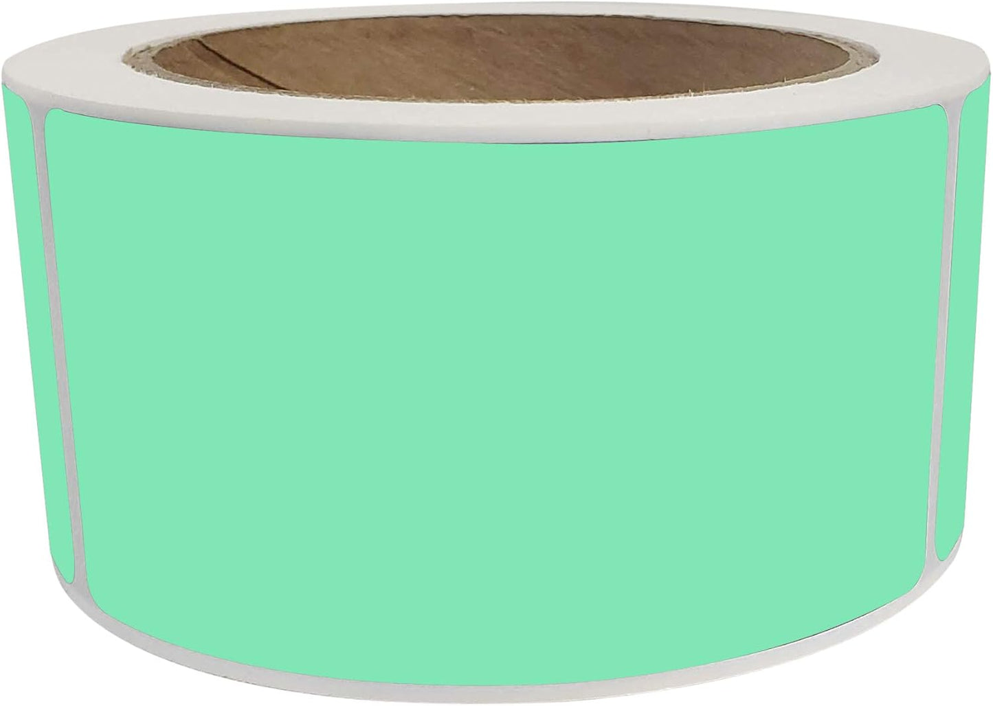 Royal Green Rectangular Code Labels 4x2 Blank Sticker Roll in Pastel Green (7.5cm x 2.5cm) - 250 Pack