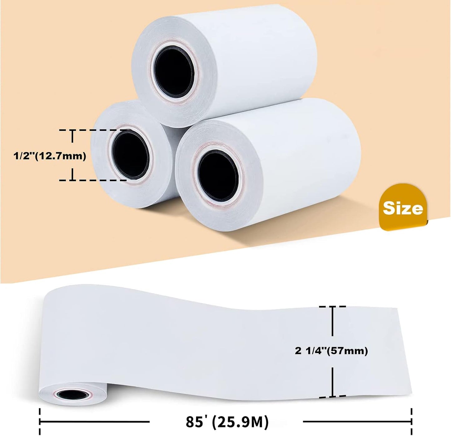 MFLABEL® 10 Rolls 2 1/4" x 85' Thermal Paper Cash Register POS Receipt Paper