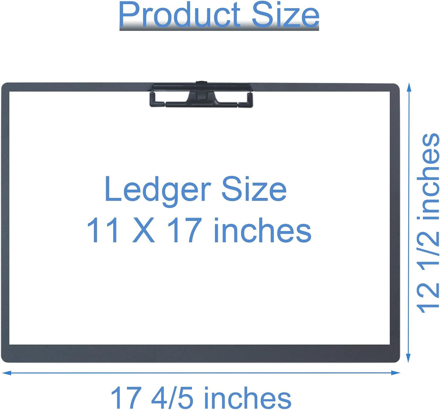 Acocony 11x17 Clipboard Aluminium with Pen Holder Extra Large Clipboard Landscape Super Hard 11 x 17 Clipping Board Black Pack of 1