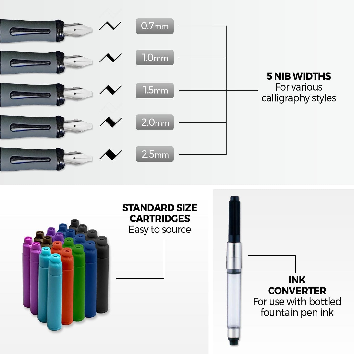 Ultimate Calligraphy Pen Gift Set (32 pieces), in a Tin Gift Box