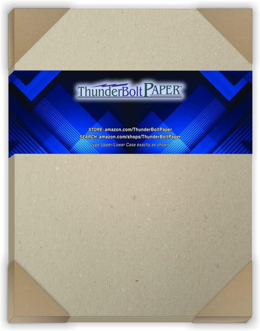 150 Sheets Chipboard 46pt (Point) 8 X 10 Inches Heavy Weight Frame|Photo Size .046 Caliper Thick Cardboard Craft|Packing Brown Kraft Paper Board