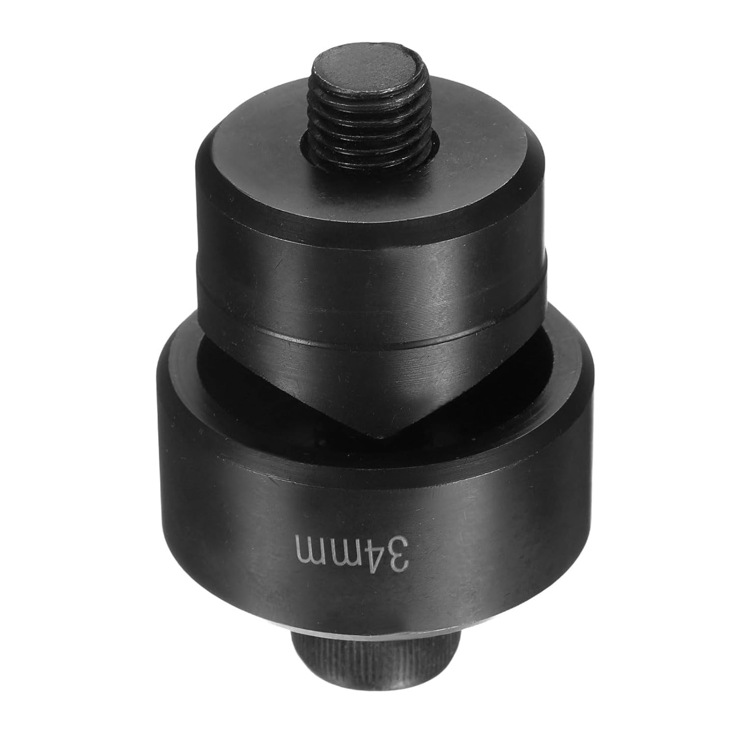 HARFINGTON Sheet Metal Punch Hole Punch 34mm Bearing Steel Precise Cutting Manual Knockout Punch Kit for Metal Steel Plate Sink Stainless Steel, Black