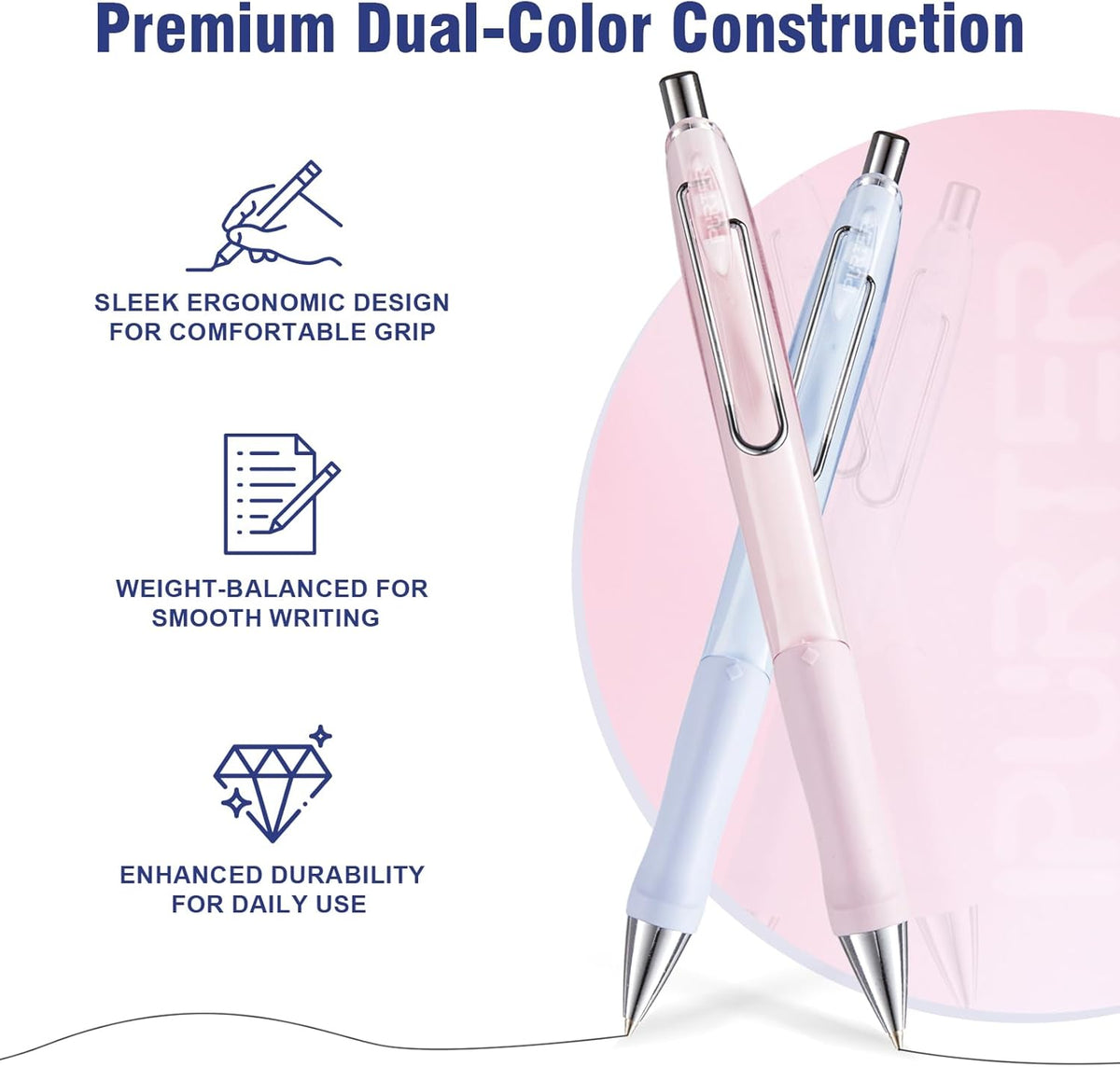 6-Pack 0.7mm Mechanical Pencils with Macaron Colors, Built-In Eraser, Copper Tip, Easy-Load Lead, Metal Clip, Soft Grip, for School, Office, Sketching, Drafting