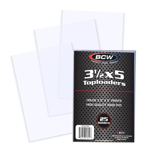 BCW 3.5x5 Topload Holder - 25 Pack | Premium Rigid Plastic Protector Case for Trading Cards, Index Cards, and Photos | Perfect Fit for Transformer TCG, Magic: The Gathering, and More