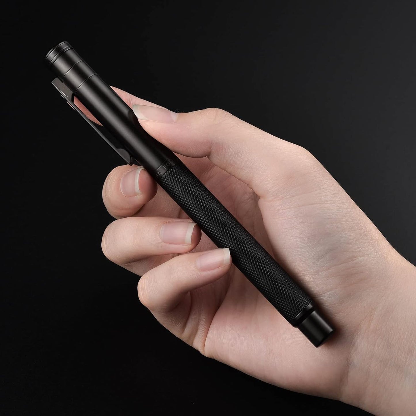 Hongdian Black Forest Fountain Pen Blade Nib Classic Design Calligraphy Pen with Converter and Metal Pen Case Set