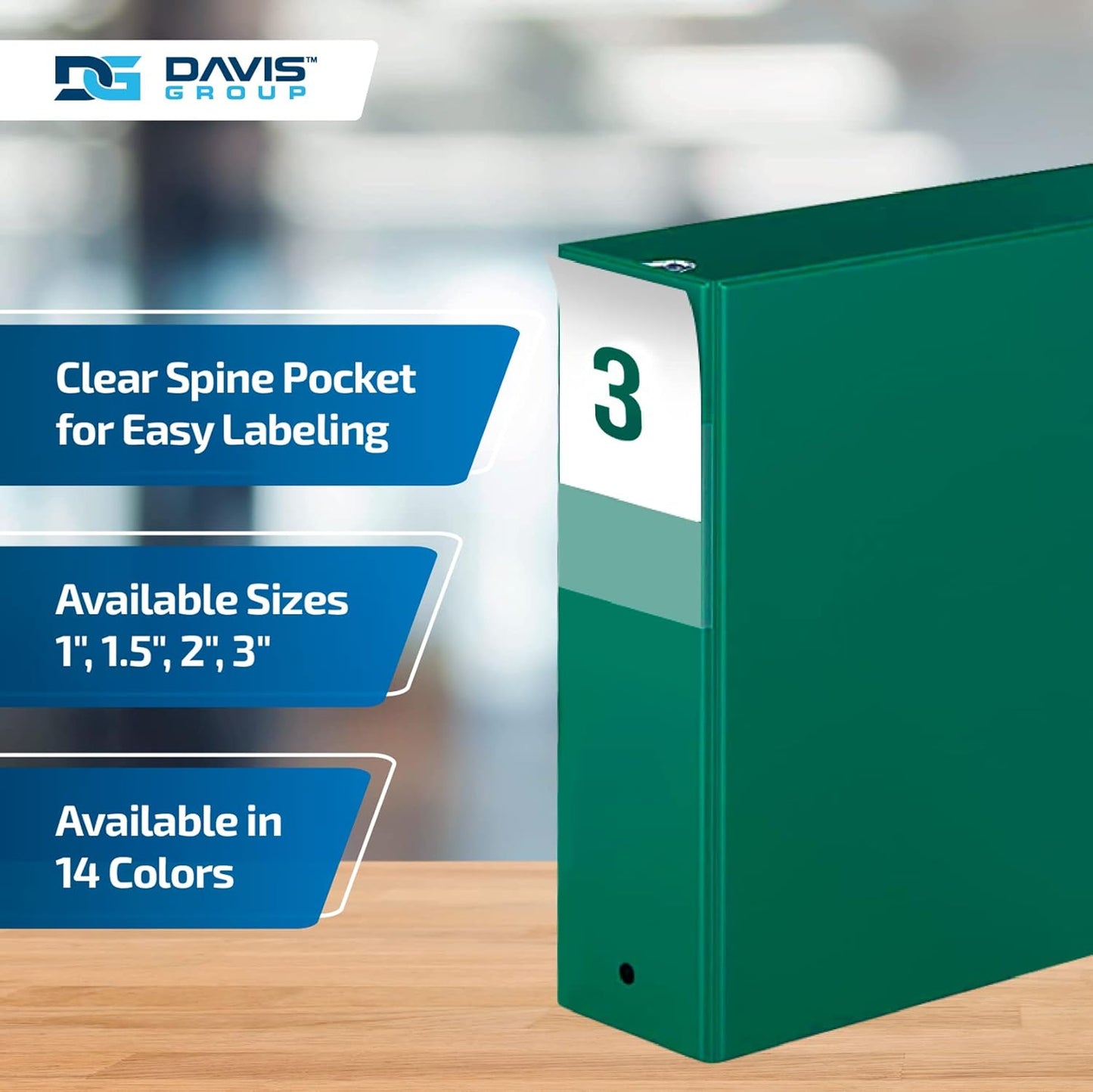 Premium Economy 6-Pack 3-Ring Binders for School or Office, Round-Ring Binders, 3 Inch, Green