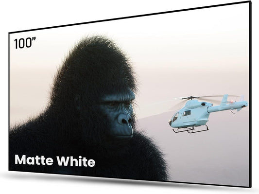 AWOL VISION 100-inch Projector Screen Fixed Frame, 1.3 dB Peak Gain, The Perfect Combo with LTV-2500, 80% Picture Quality Improved, 4K / 8K Ultra HD, Active 3D Wall Mount Projector Screen, MW-100