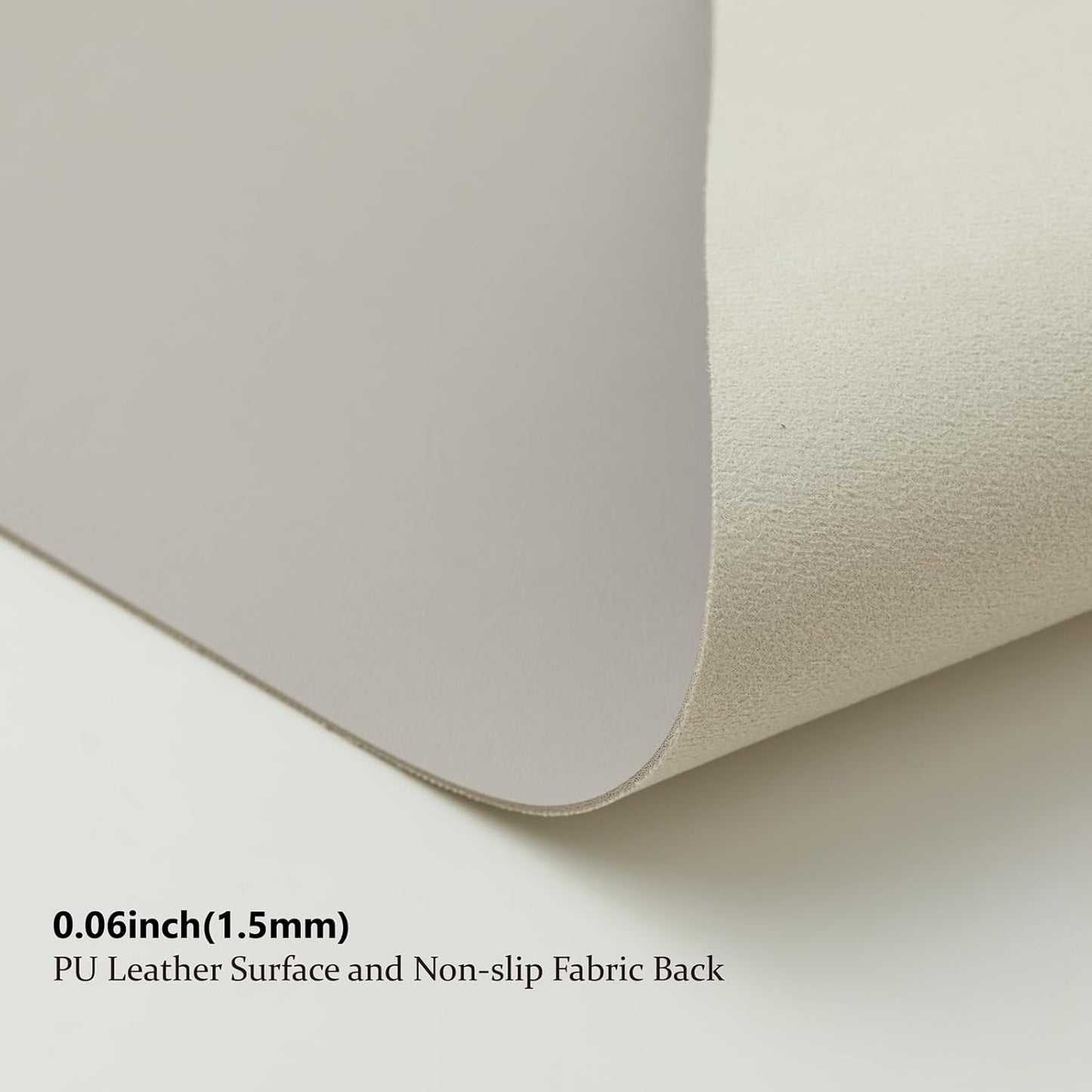 Leather Desk Mat - Non-Slip PU Desk Pad for Office and Home - Desk Organization and Accessories - Ideal for Large Mouse Pad and Desk Mats on Top of Desks (Light Gray,36"x 17")