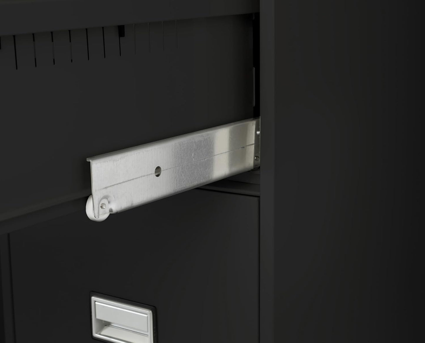 31 inch 2-Drawer Vertical Fireproof File Cabinet – Letter Size Filing – Key Lock – Water Resistant Seal – Fire and Impact Rated – Black Finish – Model LTR2W31B