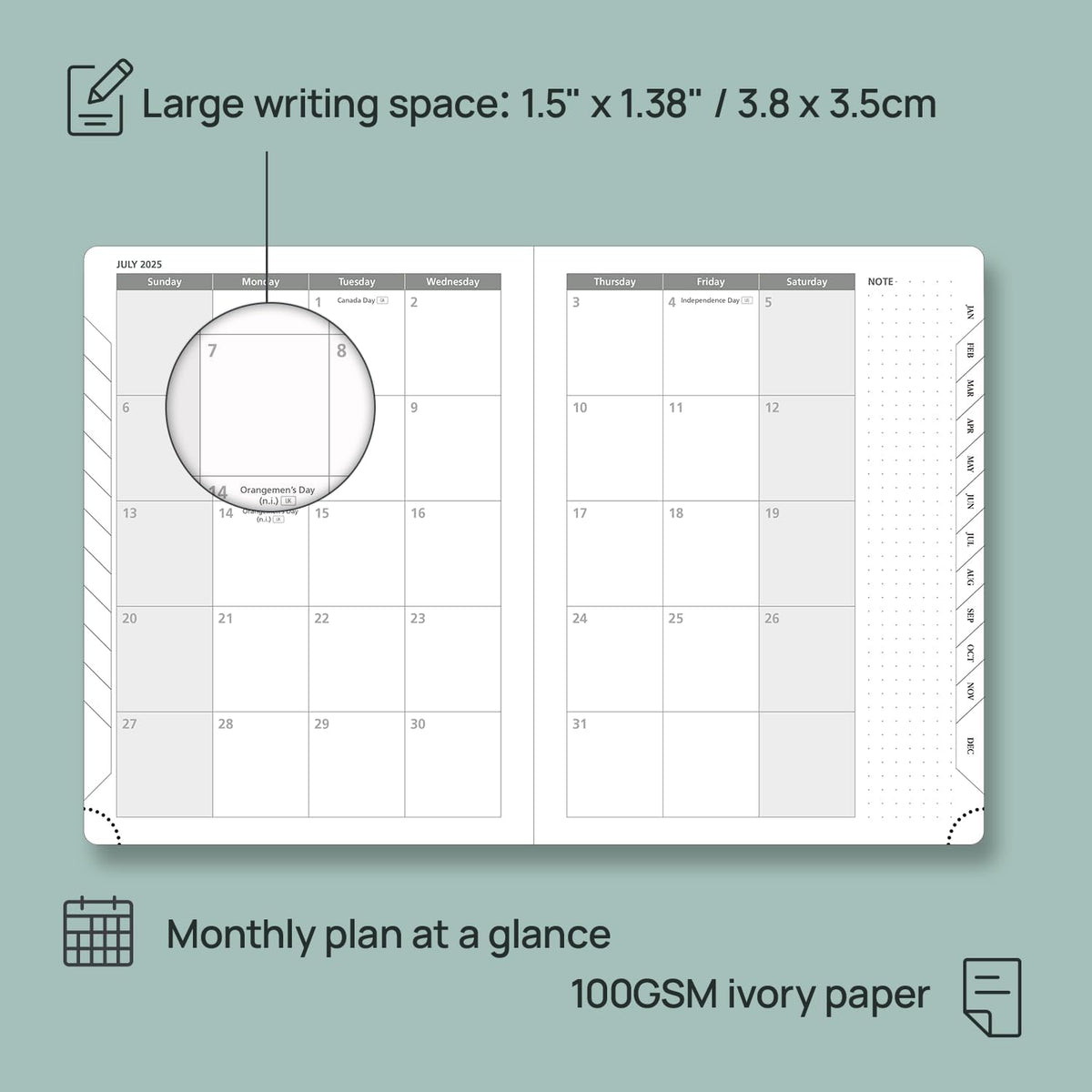 POPRUN Planner 2025-2026 (Medium - 6.5'' x 8.5'') Academic Weekly Calendar (July 2025 - June 2026) with Hourly Time Slots, Monthly Tabs, 100GSM Thick Papers, Leather Soft Cover - Burgundy Red