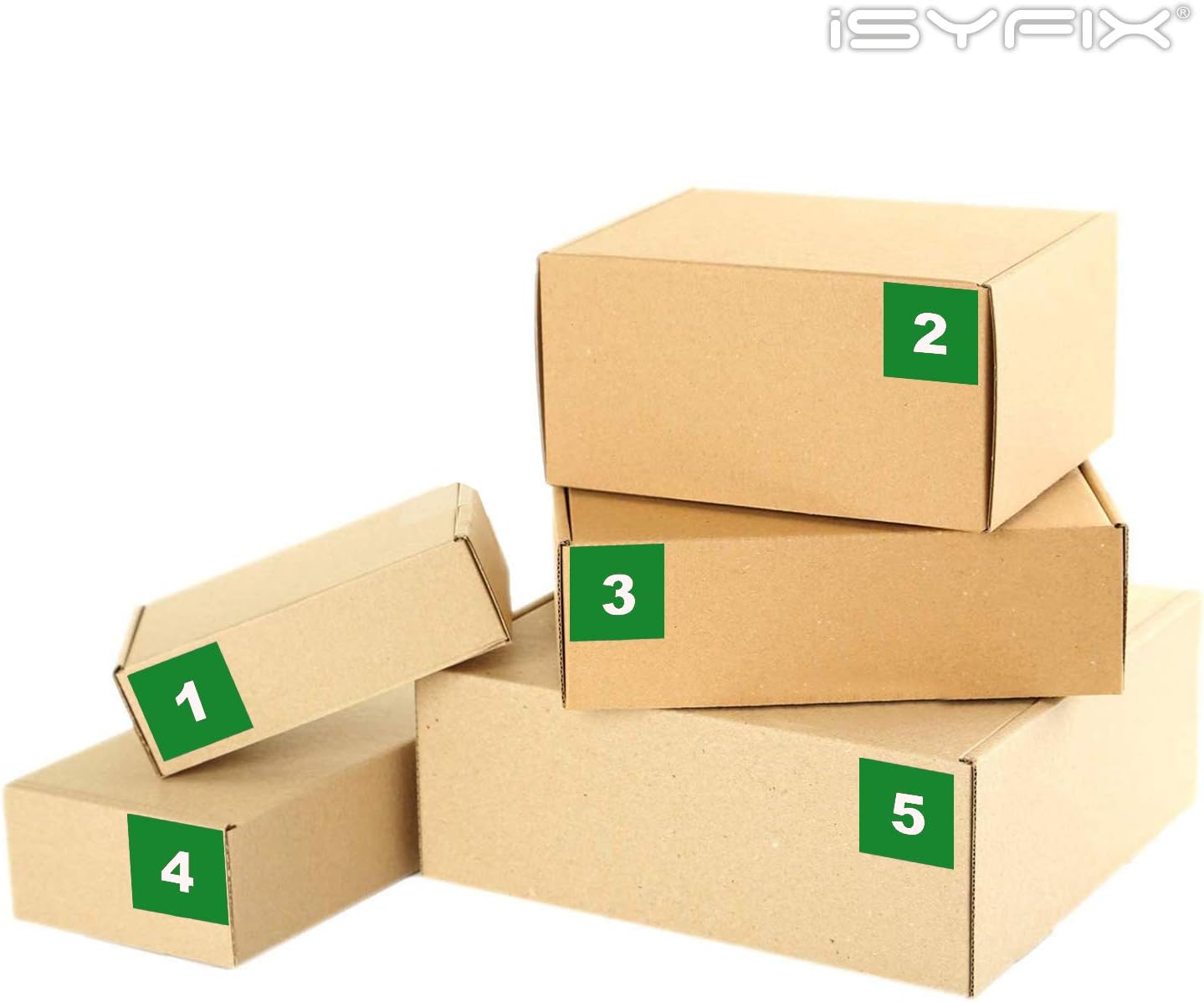 iSYFIX Green Consecutive Number Stickers – 1 to 100, 2-inch, 1 Set – Vinyl Self Adhesive Premium Decal, Ideal for Inventory, Storage, Organizing, Boxes, Bins, Toolbox, Lockers & More, Indoor/Outdoor