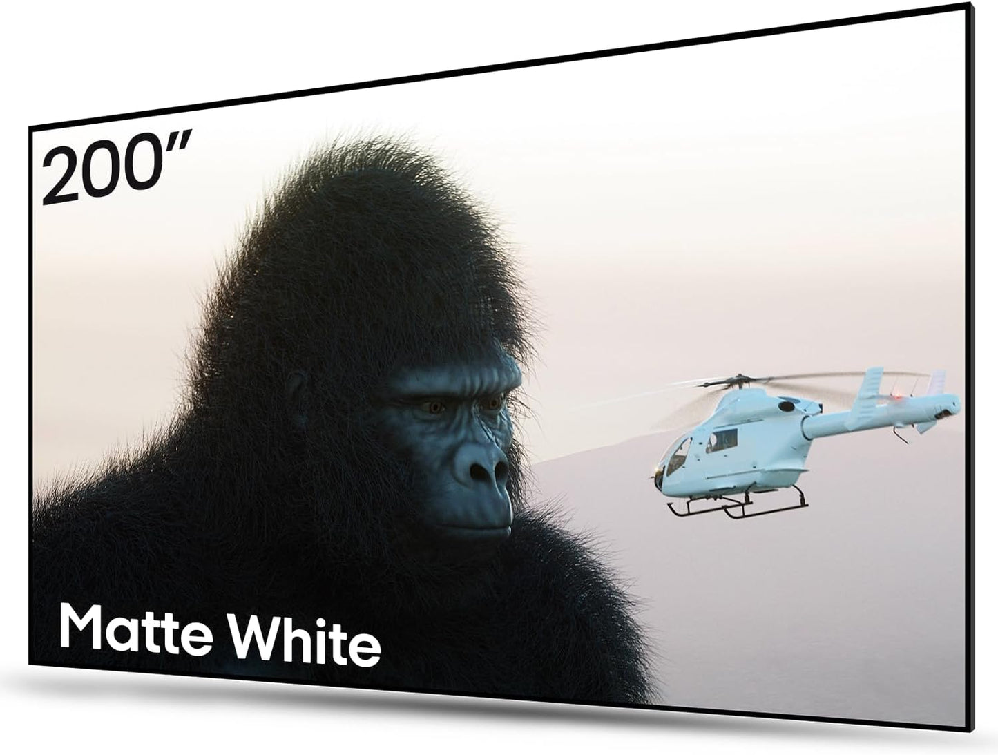 AWOL VISION 200-inch Projector Screen Fixed Frame, 1.3 dB Peak Gain, The Perfect Combo with LTV-2500, 80% Picture Quality Improved, 4K / 8K Ultra HD, Active 3D Wall Mount Projector Screen, MW-200