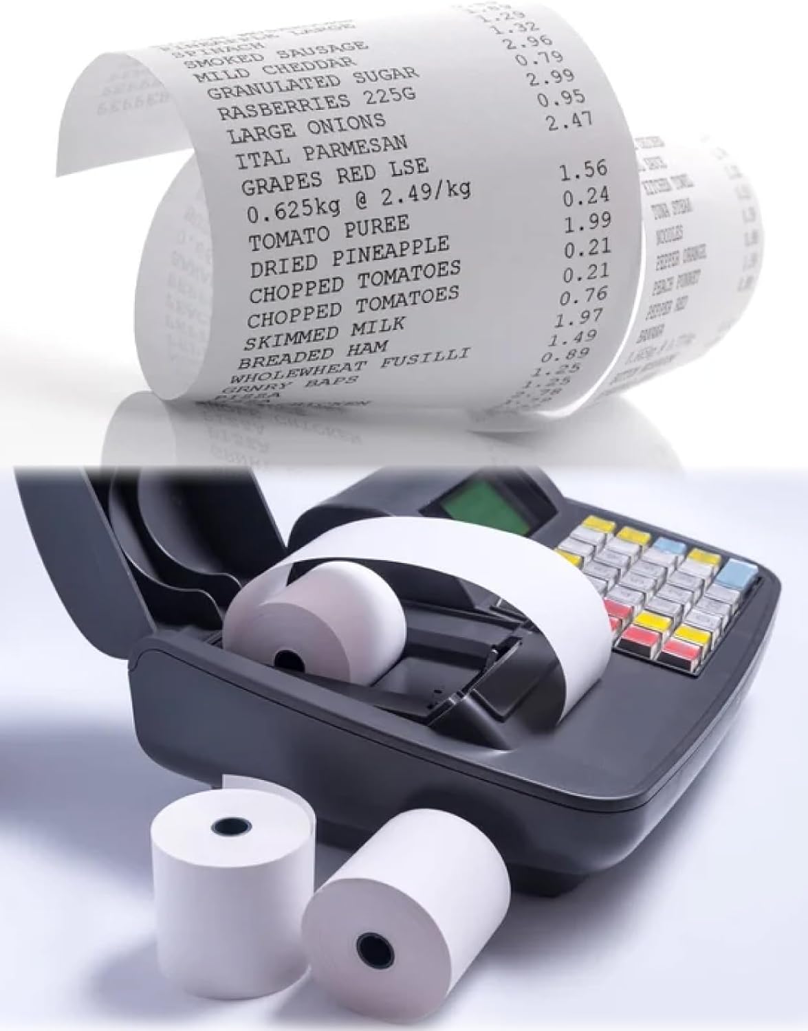 (12 Rolls) 3 1/8 x 230 Thermal Paper Receipt Rolls Fits All POS Cash Registers BPA Free Compatible with Star star TSP100III TSP143III TSP143IV TSP650II TSP800II MC-Print3 3000LABELS DIRECT