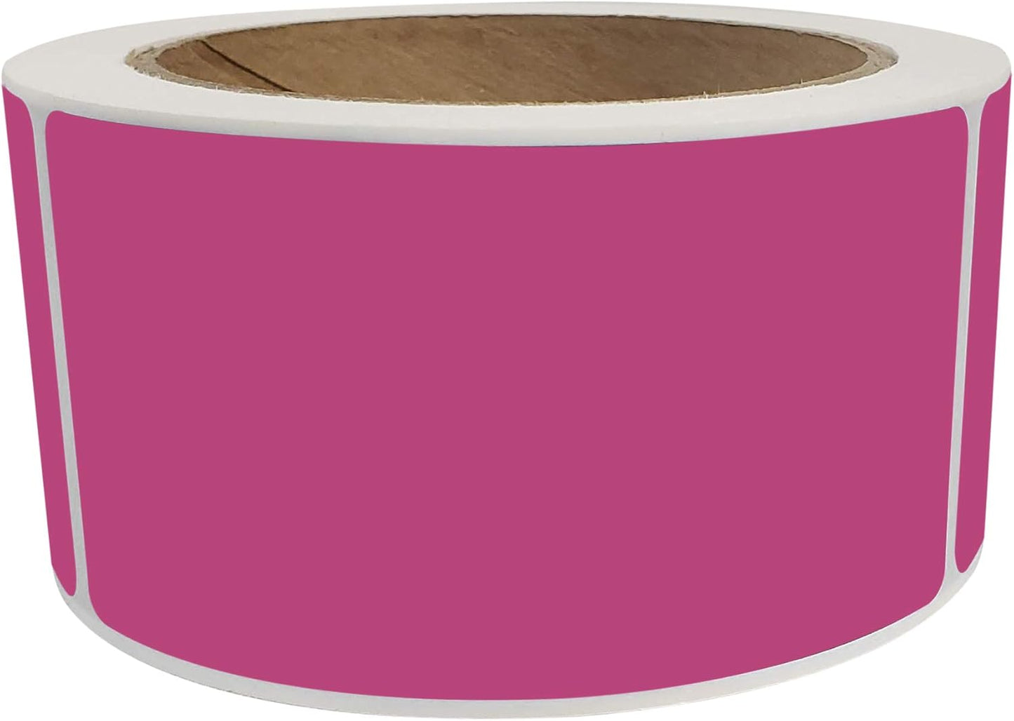 Rectangular Color-Coding Stickers 4x2 inch (7.5cm x 2.5cm) Pink Label Roll - 250 Pack by Royal Green