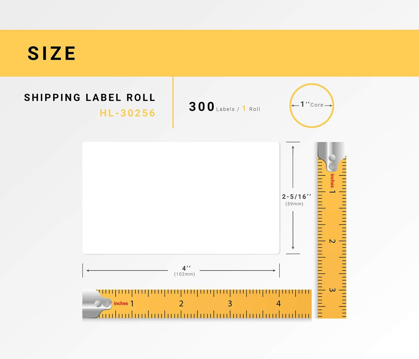 6 Rolls; 300 Labels per Roll of DYMO-Compatible 30256 Large Shipping Labels (2-5/16" x 4") - BPA Free!