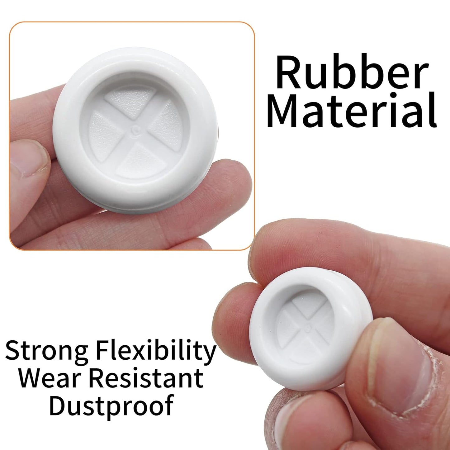 24 Pack Rubber Grommets 1/2" Inside Diameter 5/8" Drill Hole, Firewall Plug Grommet Rubber Grommets Wire Protection, Double Sided Round (White)