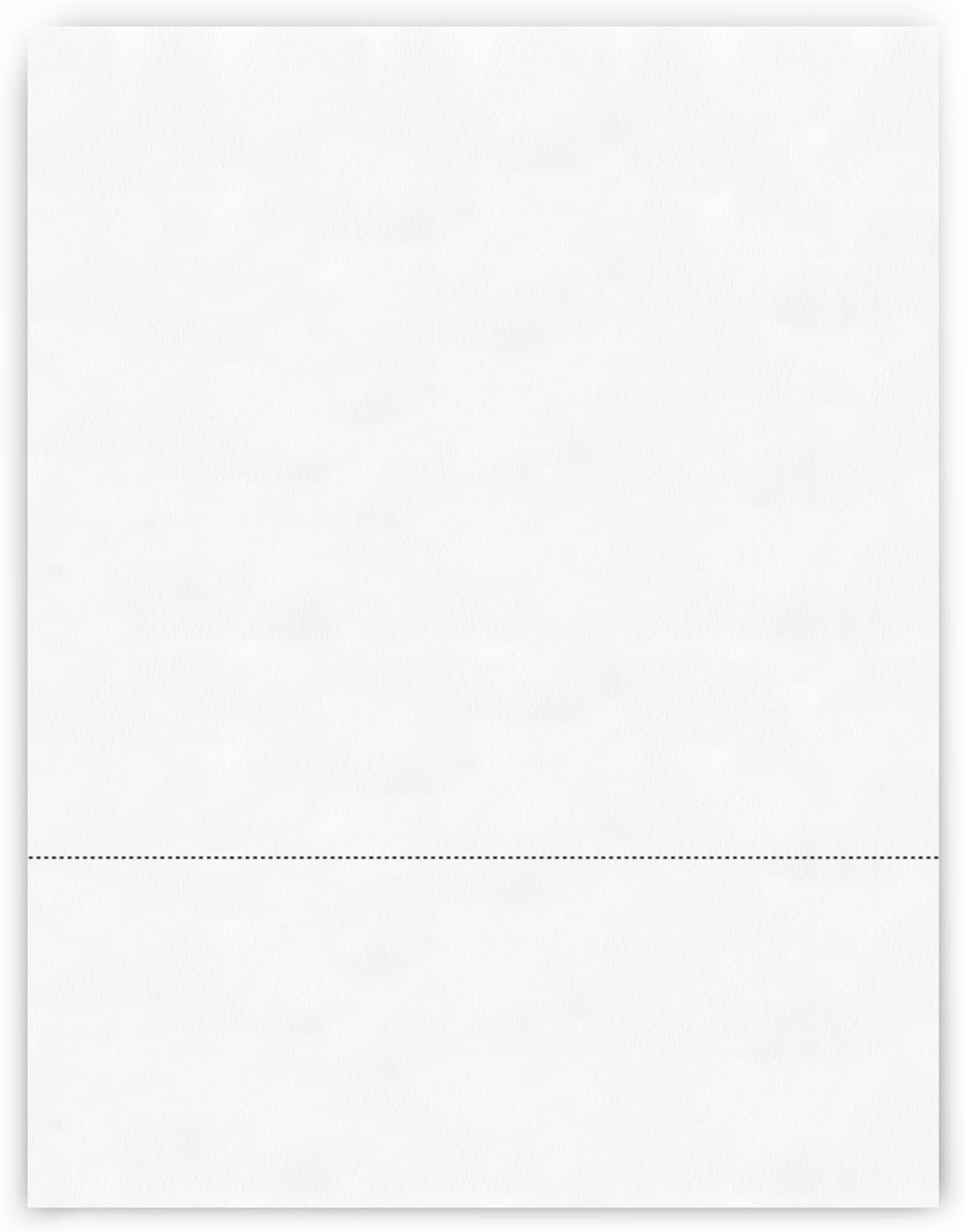 PrintWorks Professional 3 1/4" Horizontal Perforated Paper 8.5” x 11” - Perfect For W-2, 1099, & Statement Use - Made in the USA - 500 Sheets - 24 lb - Printer Compatible - White (04117)