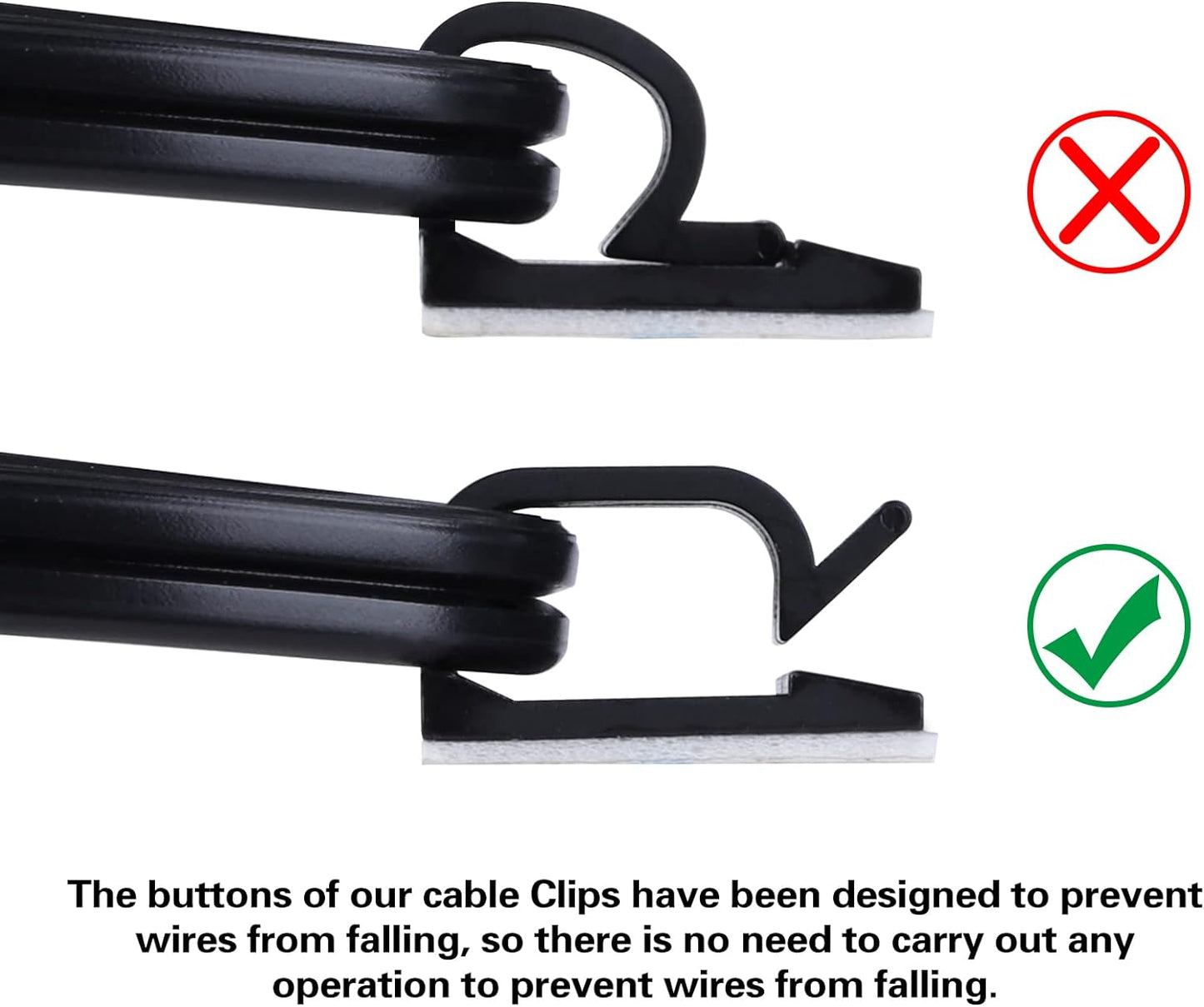XHF 3/4” Adhesive Cable Wire Clips White 120pcs, Cable Staples Outdoor Cable Management Wire Organizer Cord Holder for Under Desk, Car, Wall, TV PC Ethernet Cable