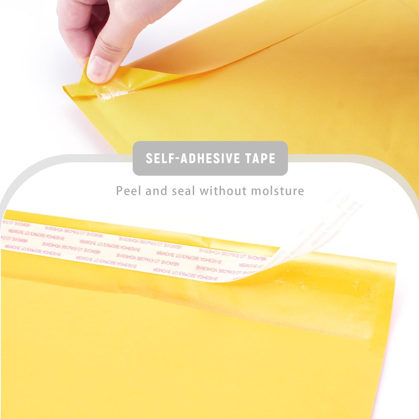 8.5x11 Inch Yellow Kraft Paper Bubble Mailers - 25 Pack Scratch-Resistant Shipping Bags with Peel-and-Seal Adhesive, Lightweight Packaging for Documents & Fragile Items